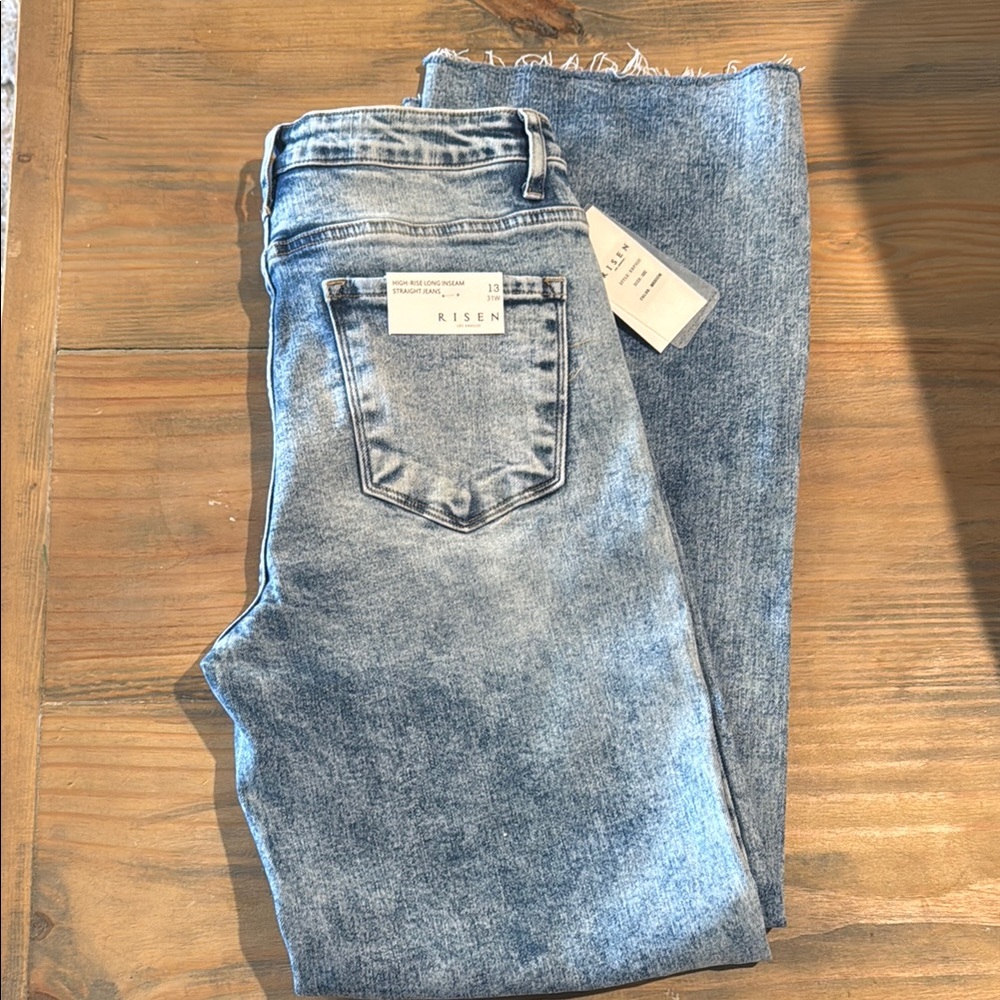 Risen Light Wash Denim Jeans